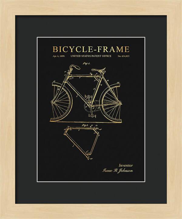 Bicycle Frame Gold Patent Us634823a