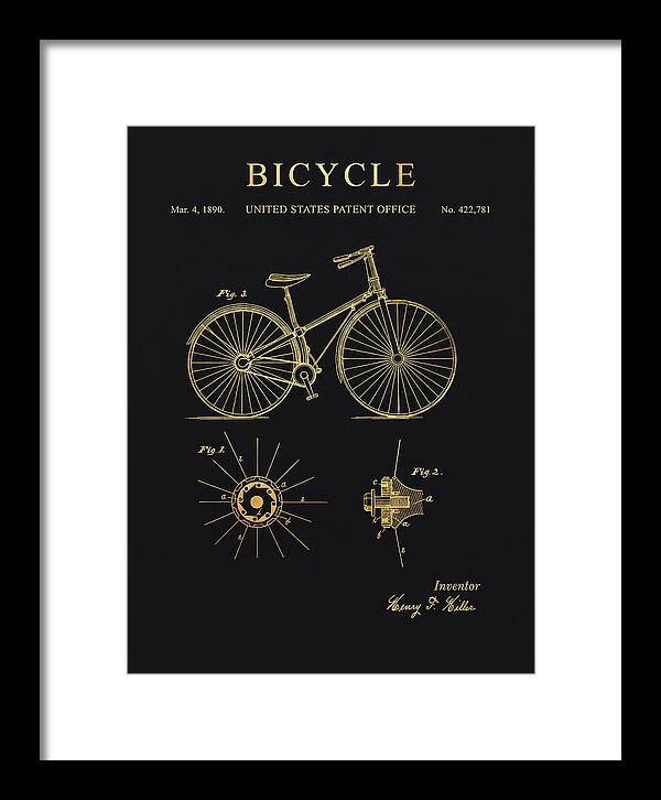 Bicycle Gold Patent Us422781a