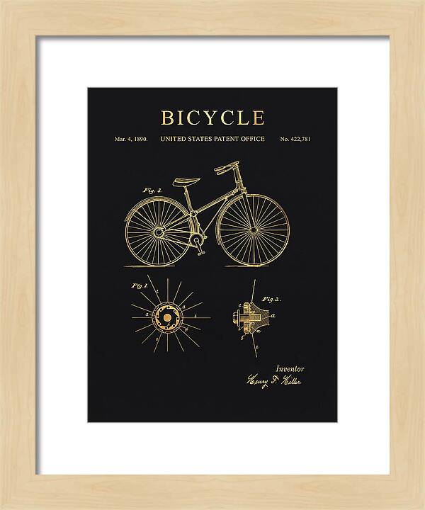 Bicycle Gold Patent Us422781a
