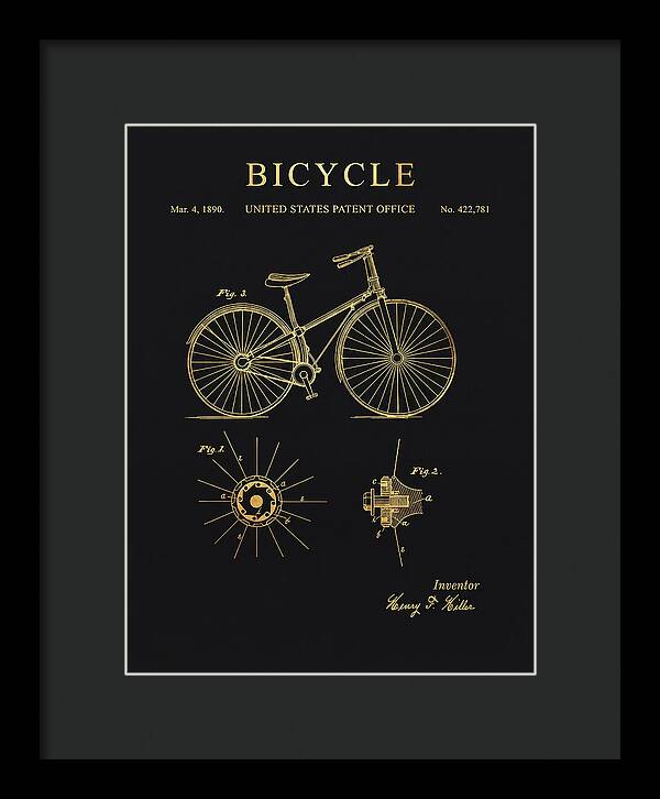 Bicycle Gold Patent Us422781a