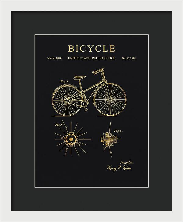Bicycle Gold Patent Us422781a
