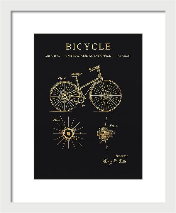 Bicycle Gold Patent Us422781a