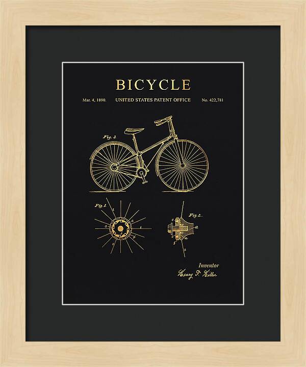 Bicycle Gold Patent Us422781a