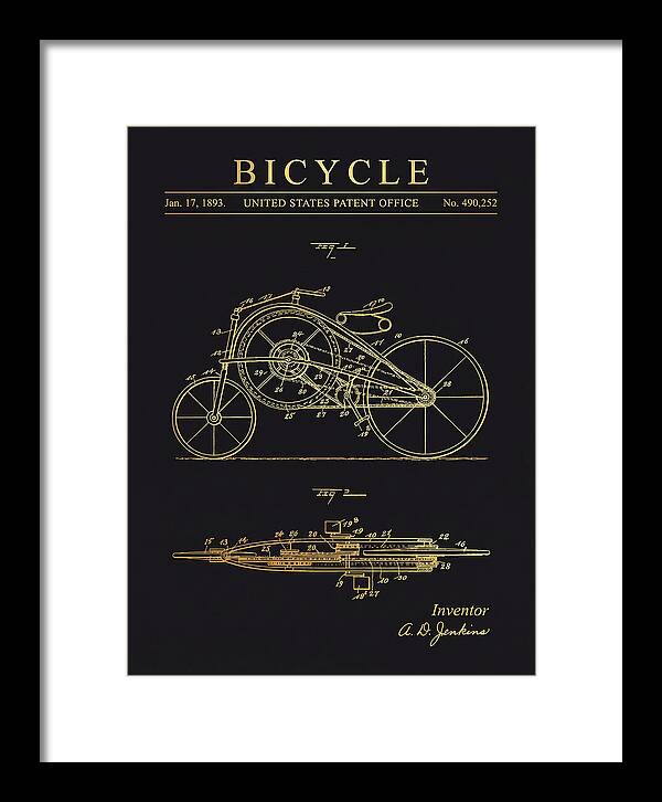 Bicycle Gold Patent Us490252a