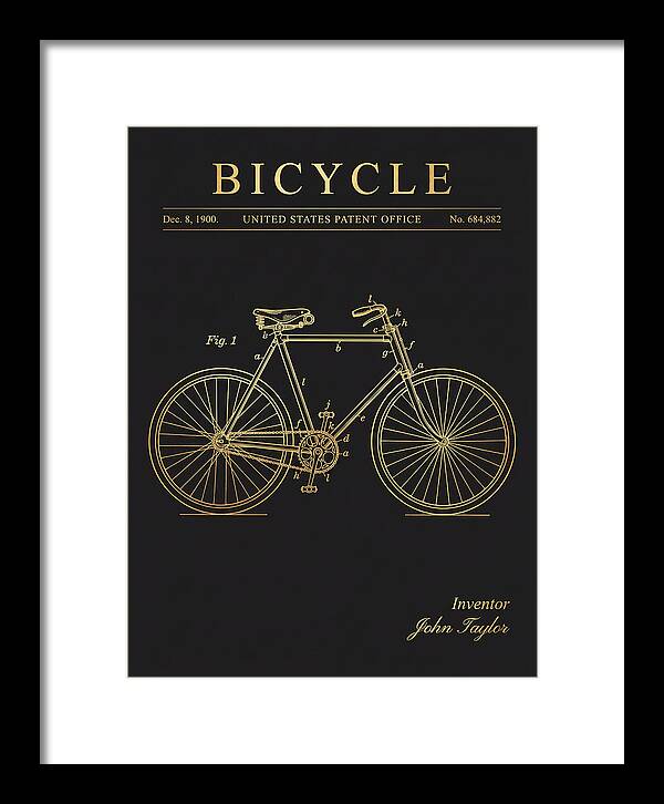 Bicycle Gold Patent Us684882a