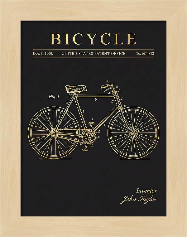 Bicycle Gold Patent Us684882a