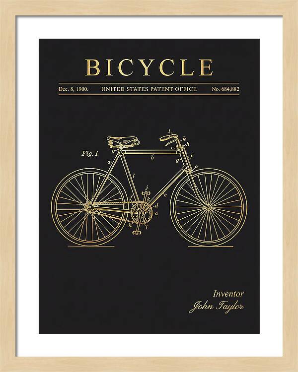 Bicycle Gold Patent Us684882a