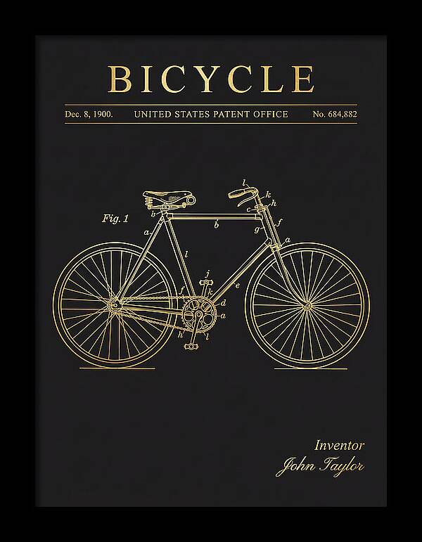 Bicycle Gold Patent Us684882a