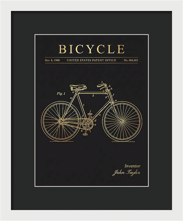 Bicycle Gold Patent Us684882a