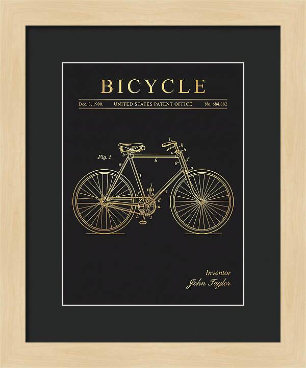 Bicycle Gold Patent Us684882a