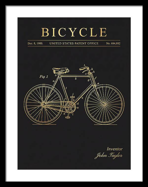 Bicycle Gold Patent Us684882a