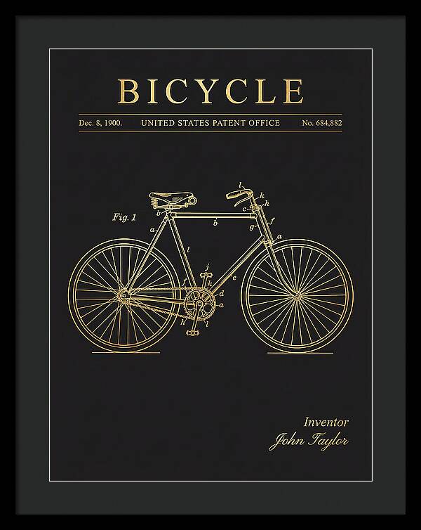 Bicycle Gold Patent Us684882a