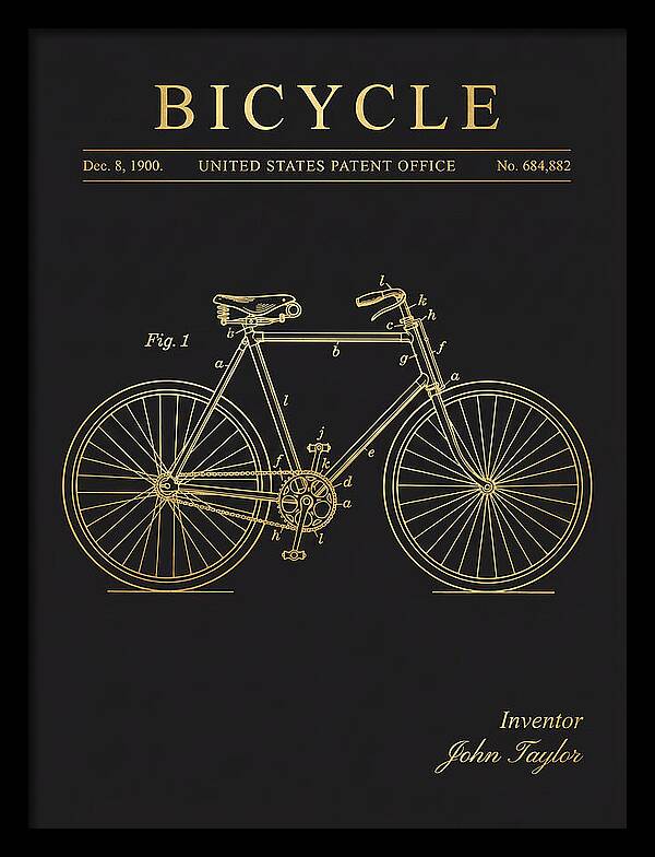 Bicycle Gold Patent Us684882a