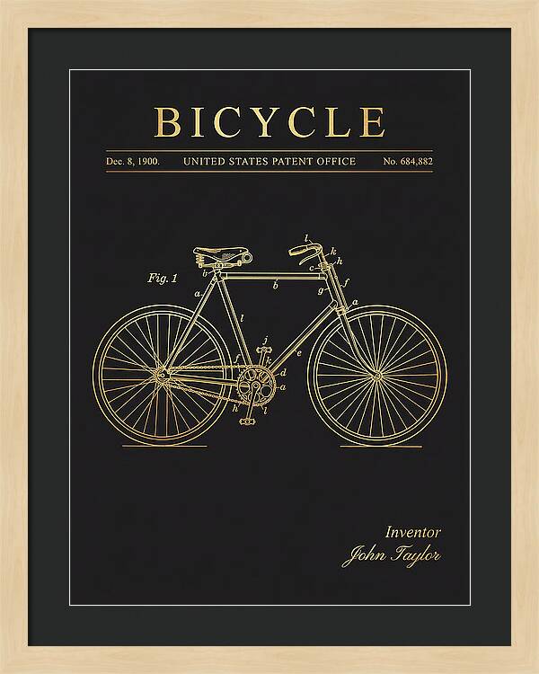 Bicycle Gold Patent Us684882a