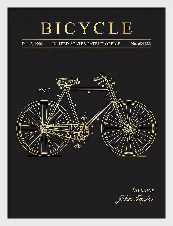 Bicycle Gold Patent Us684882a