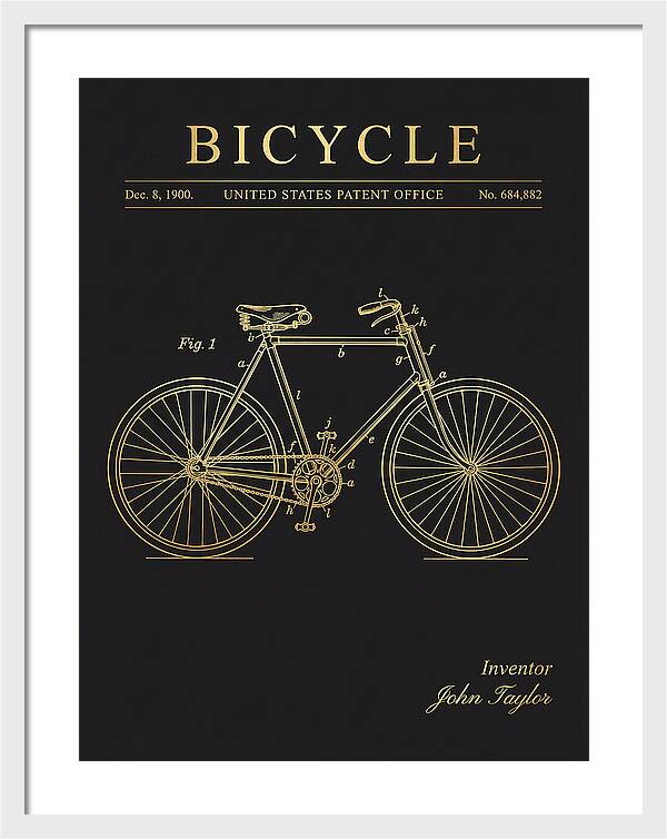 Bicycle Gold Patent Us684882a