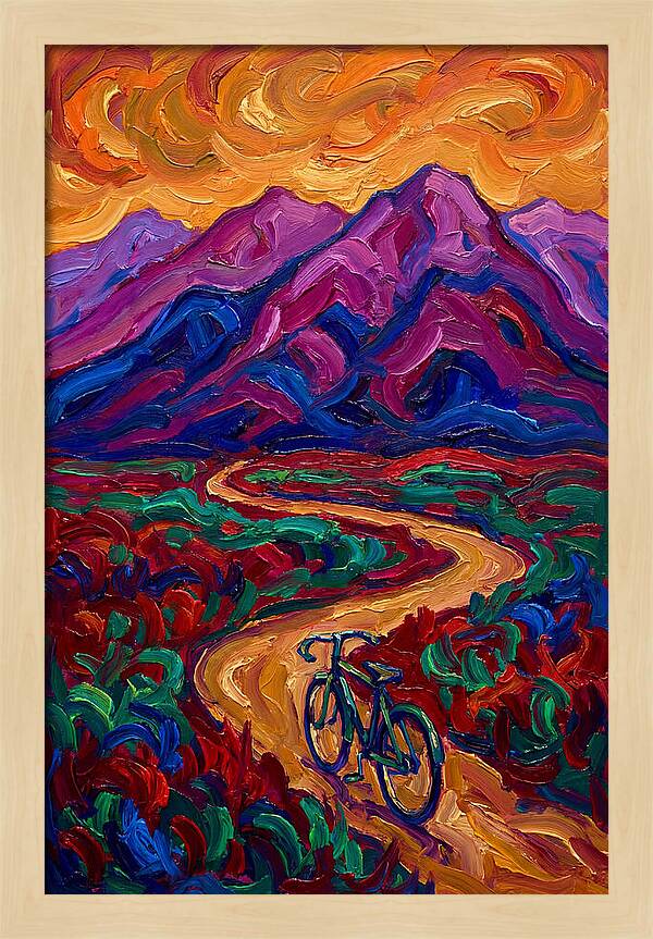 Bicycle Journey Through Vibrant Mountains