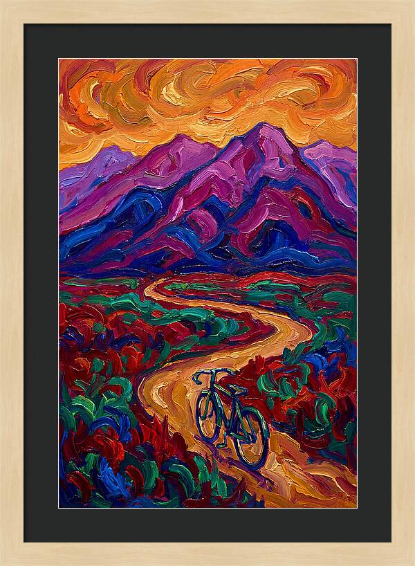 Bicycle Journey Through Vibrant Mountains