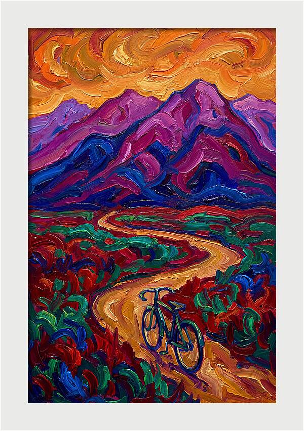 Bicycle Journey Through Vibrant Mountains