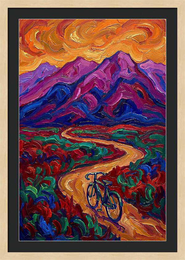 Bicycle Journey Through Vibrant Mountains