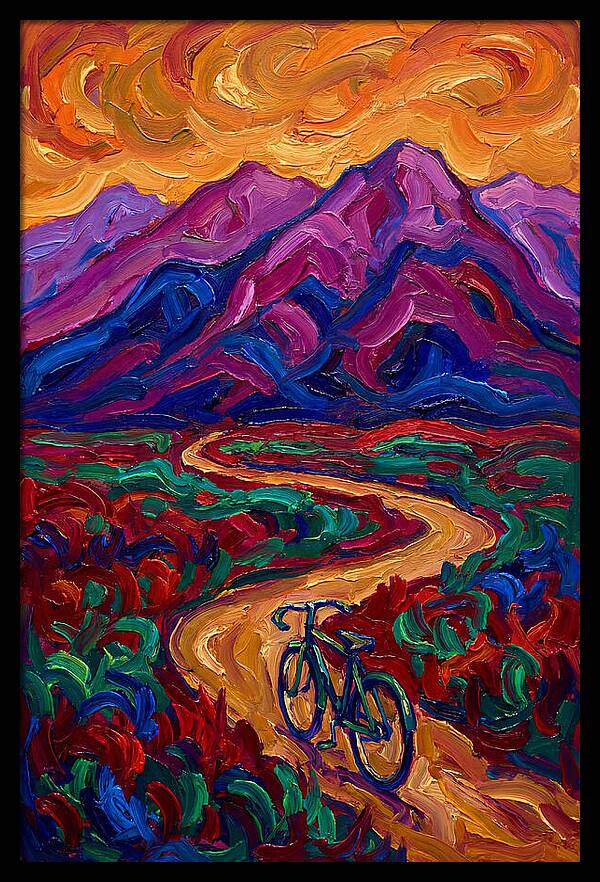 Bicycle Journey Through Vibrant Mountains
