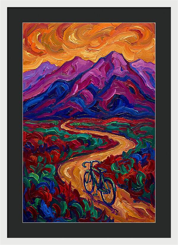 Bicycle Journey Through Vibrant Mountains