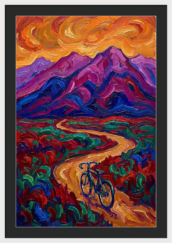 Bicycle Journey Through Vibrant Mountains