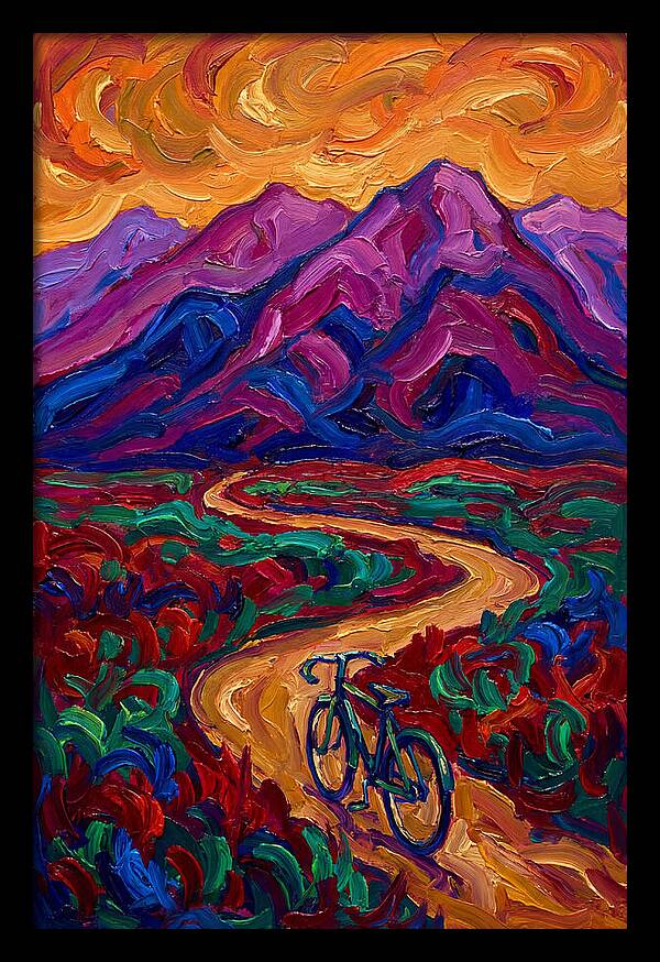 Bicycle Journey Through Vibrant Mountains