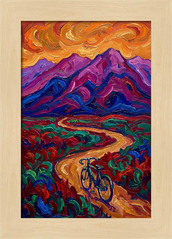 Bicycle Journey Through Vibrant Mountains