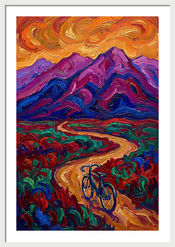 Bicycle Journey Through Vibrant Mountains