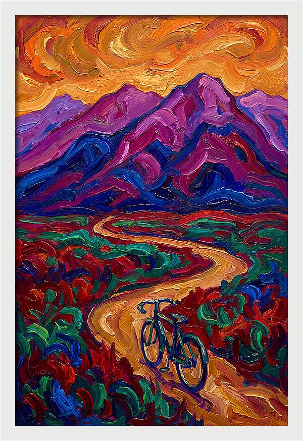 Bicycle Journey Through Vibrant Mountains