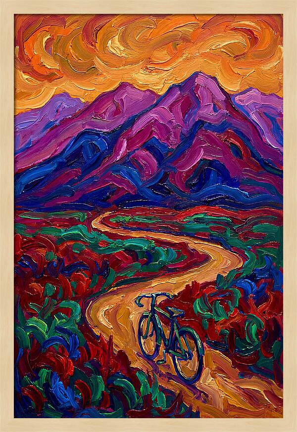 Bicycle Journey Through Vibrant Mountains