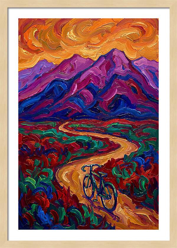 Bicycle Journey Through Vibrant Mountains