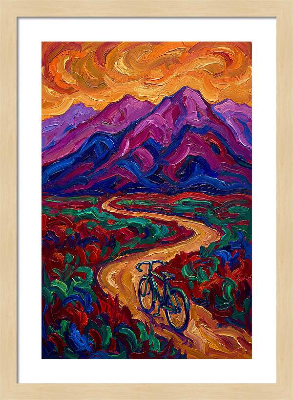 Bicycle Journey Through Vibrant Mountains