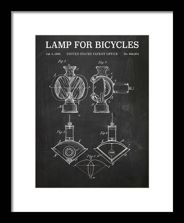 Bicycle Lamp Chalkboard Patent Us606974a