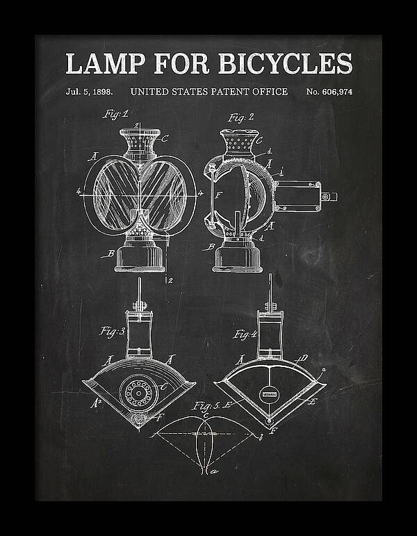 Bicycle Lamp Chalkboard Patent Us606974a