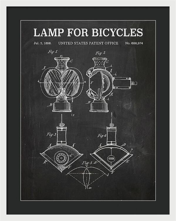Bicycle Lamp Chalkboard Patent Us606974a
