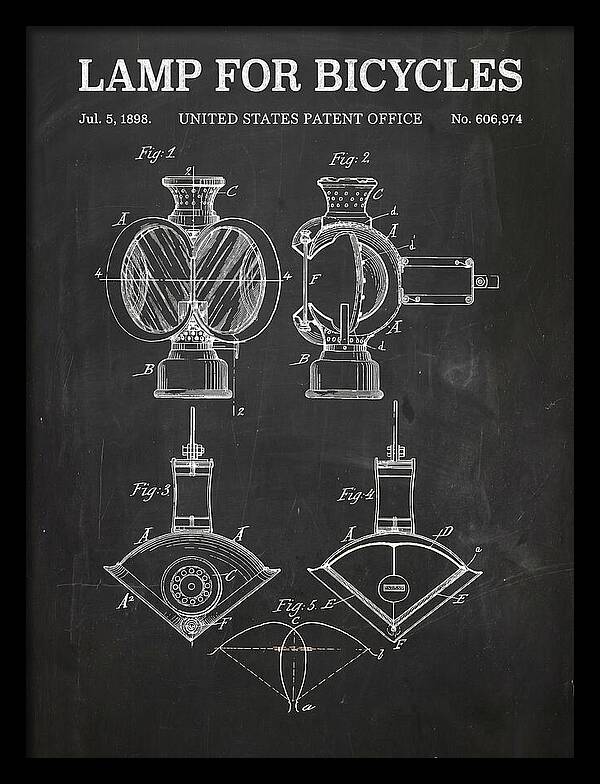Bicycle Lamp Chalkboard Patent Us606974a