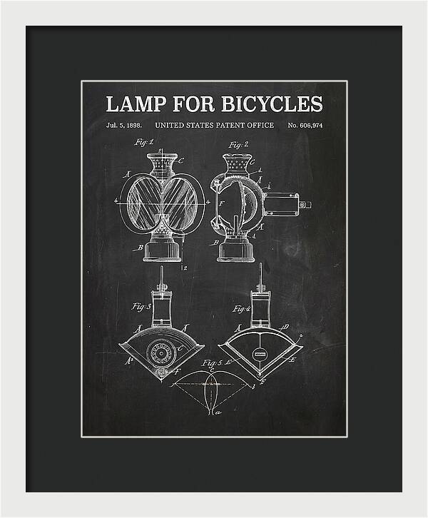 Bicycle Lamp Chalkboard Patent Us606974a