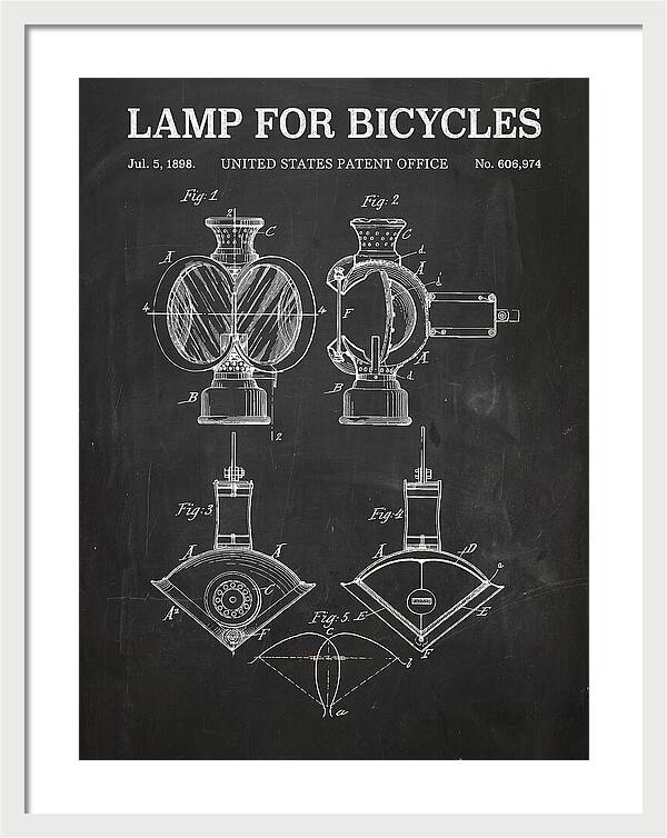 Bicycle Lamp Chalkboard Patent Us606974a