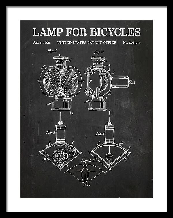 Bicycle Lamp Chalkboard Patent Us606974a