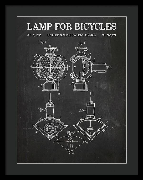 Bicycle Lamp Chalkboard Patent Us606974a