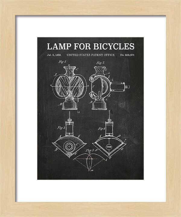 Bicycle Lamp Chalkboard Patent Us606974a