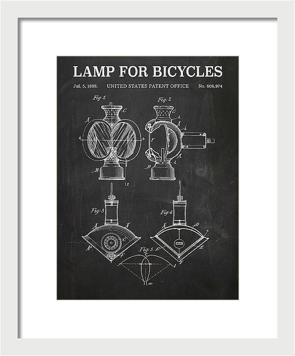Bicycle Lamp Chalkboard Patent Us606974a