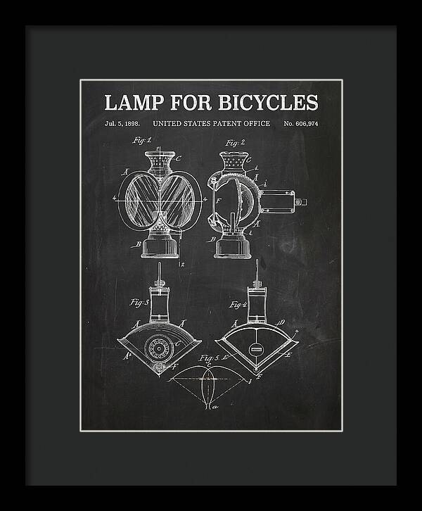 Bicycle Lamp Chalkboard Patent Us606974a