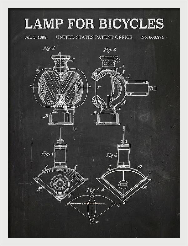 Bicycle Lamp Chalkboard Patent Us606974a