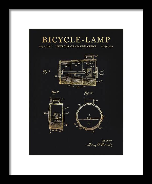 Bicycle Lamp Gold Patent Us565272a