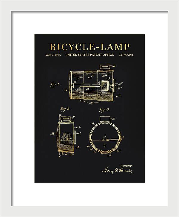 Bicycle Lamp Gold Patent Us565272a