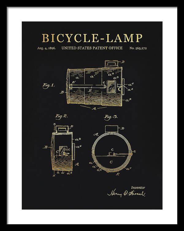 Bicycle Lamp Gold Patent Us565272a