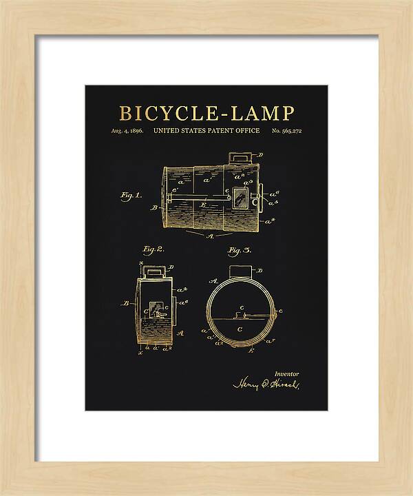 Bicycle Lamp Gold Patent Us565272a